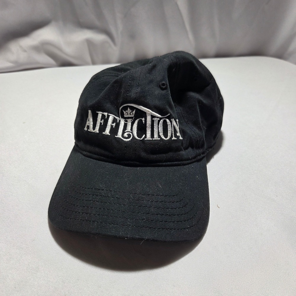 Affliction Mens Black Embroidered Logo Baseball Cap Hat Otto 18-864 Adjustable